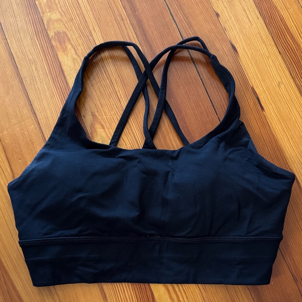Lululemon Athletica Black Cross-Back Sports Bra